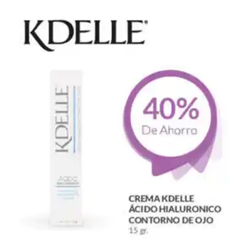 Farmacias Guadalajara CREMA KDELLE ÁCIDO HIALURONICO CONTORNO DE OJO 15 gr. oferta