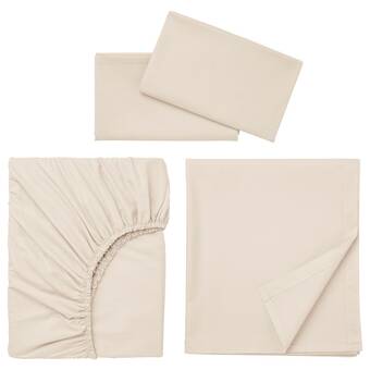 IKEA Dvala juego de sábanas, beige, queen oferta