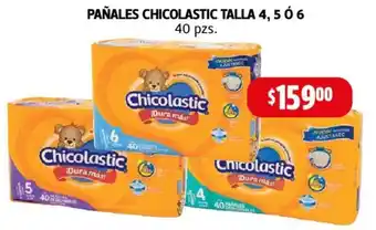 Farmacias Guadalajara PAÑALES CHICOLASTIC TALLA 4, 5 o 6 40 pzs. oferta