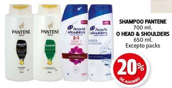 Farmacias Guadalajara SHAMPOO PANTENE 700 ml. o HEAD & SHOULDERS 650 ml. Excepto packs oferta