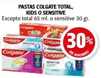 Farmacias Guadalajara PASTAS COLGATE TOTAL, KIDS O SENSITIVE Excepto total 65 ml. o sensitive 30 gr. oferta