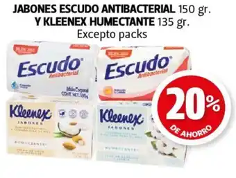 Farmacias Guadalajara JABONES ESCUDO ANTIBACTERIAL 150 gr. y KLEENEX HUMECTANTE 135 gr. Excepto packs oferta