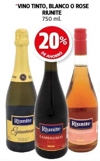 Farmacias Guadalajara VINO TINTO, BLANCO O ROSE RIUNITE 750 ml. oferta