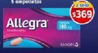 Farmacias Guadalajara ALLEGRA 180 mg. 10 comprimidos oferta