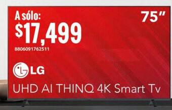 City Club LG UHD AI THINQ 4K Smart TV 75" oferta