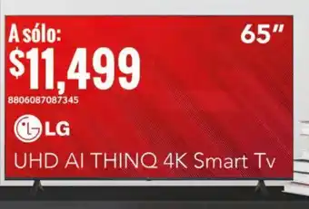 City Club LG UHD AI THINQ 4K Smart TV 65" oferta
