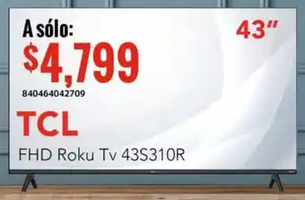 City Club TCL FHD Roku TV 43" oferta