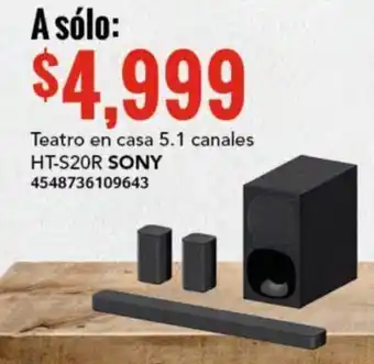 Teatro en casa 5.1 canales HT-S20R SONY