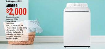 City Club Lavadora carga superior 22 kg SAMSUNG oferta