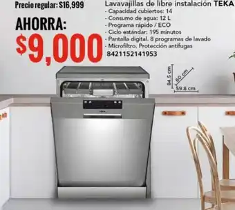 Lavavajillas de libre instalación TEKA