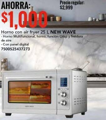 City Club Horno con air fryer 25L NEW WAVE oferta