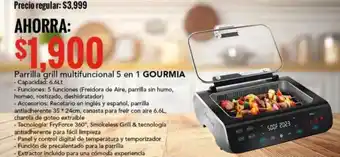City Club Parrilla grill multifuncional 5 en 1 GOURMIA oferta
