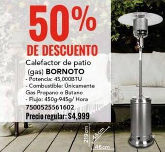 City Club Calefactor de patio (gas) BORNOTO oferta
