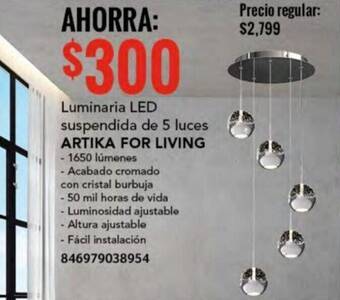City Club Luminaria LED suspendida de 5 luces ARTIKA FOR LIVING oferta