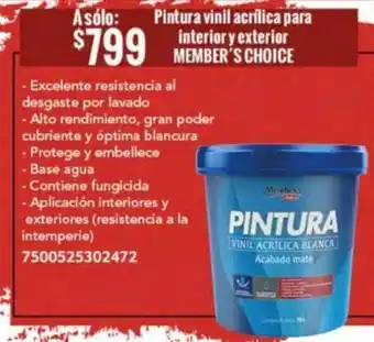 City Club Pintura vinil acrílica para interior y exterior MEMBER'S CHOICE oferta