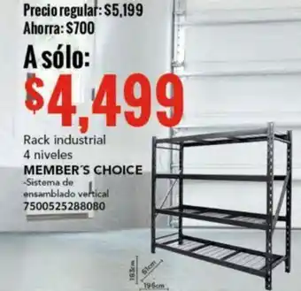 City Club Rack industrial 4 niveles MEMBER'S CHOICE oferta
