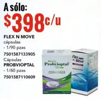 City Club FLEX N MOVE cápsulas - 1/90 pzas / Cápsulas PROBVIOPTAL - 1/60 pzas oferta
