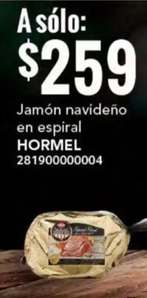 City Club Jamón navideño en espiral HORMEL oferta
