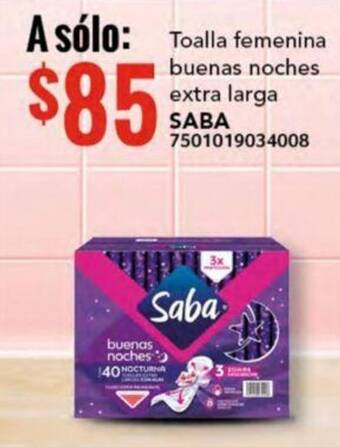 City Club Toalla femenina buenas noches extra larga SABA oferta