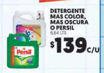 Merco Detergente Mas Color, Mas Oscura O Persil 6.64lts oferta