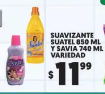 Merco Suavizante Suatel 850 ML Y Savia 740 ML Variedad oferta