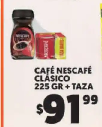 Merco Cafe Nescafe Clasico 225GR + Taza oferta