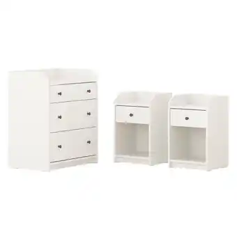 IKEA Hauga muebles para recámara, 3 piezas, blanco oferta