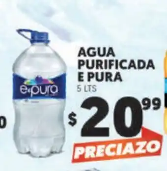 Merco Agua Purificada E Pura 5 LTS oferta