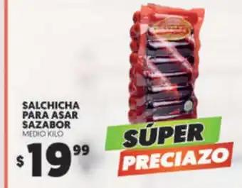 Merco Salchicha para azar Sazabor medio kilo oferta