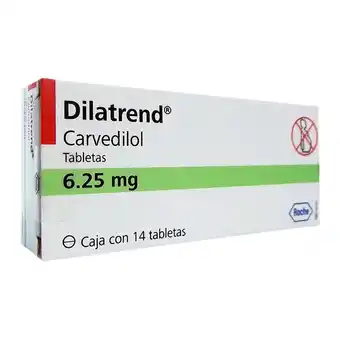 Farmacias YZA Dilatrend 6.25mg 14 tabs oferta