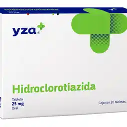 Farmacias YZA Yza hidroclorotiazida 25mg 20 tabs oferta
