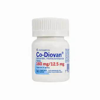 Farmacias YZA Co-diovan 160mg/12.5mg 14 gra oferta