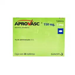 Farmacias YZA Aprovasc 150mg/5mg 28 tabs oferta