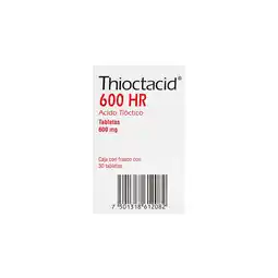 Farmacias YZA Thioctacid 600hr 600mg 30 comp oferta
