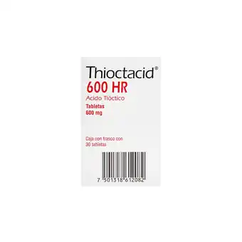 Farmacias YZA Thioctacid 600hr 600mg 30 comp oferta