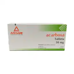 Farmacias YZA Acarbosa 50mg 30 tabs oferta