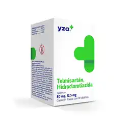 Farmacias YZA Yza telmisartan, hidroclorotiazida 80mg/12.5mg 14 tabs oferta