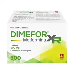 Farmacias YZA Dimefor xr 500mg 60 tabs oferta