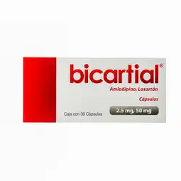 Farmacias YZA Bicartial 2.5mg/50mg 30 caps oferta