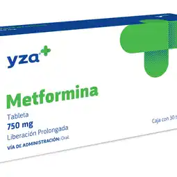 Farmacias YZA Yza metformina lp 750mg 30 tabs oferta