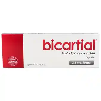Farmacias YZA Bicartial 2.5mg/50mg 14 caps oferta