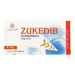 Farmacias YZA Zukedib glimepririda 4mg 30 tabs oferta