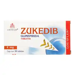 Farmacias YZA Zukedib glimepririda 4mg 30 tabs oferta