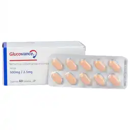 Farmacias YZA Glucovance 500mg/2.5mg 60 tabs oferta