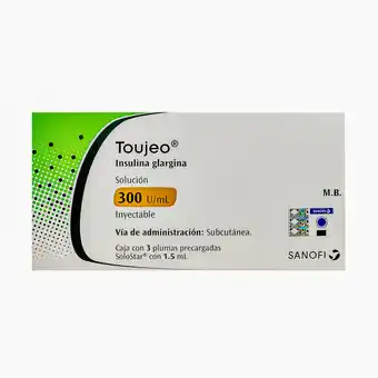 Toujeo solucion inyectable 300u/1.5ml