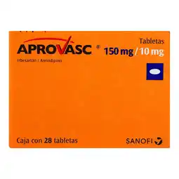 Farmacias YZA Aprovasc 150mg/10mg 28 tabs oferta