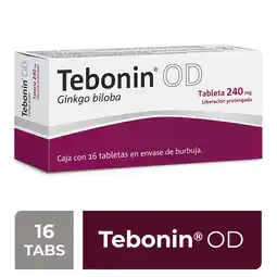 Farmacias YZA Tebonin od 240mg 16 tabs oferta