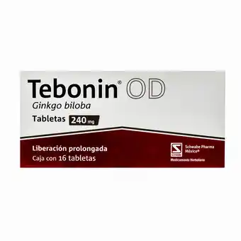 Farmacias YZA Tebonin od 240mg 16 tabs oferta