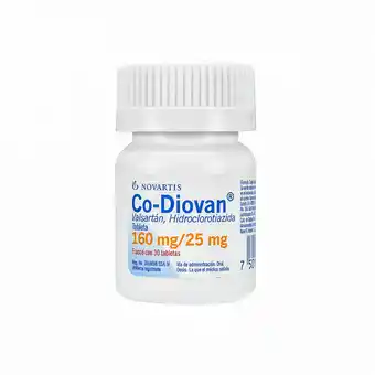 Farmacias YZA Co-diovan 160mg/25mg 30 gra oferta