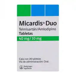 Farmacias YZA Micardis duo 40mg/10mg 28 tabs oferta